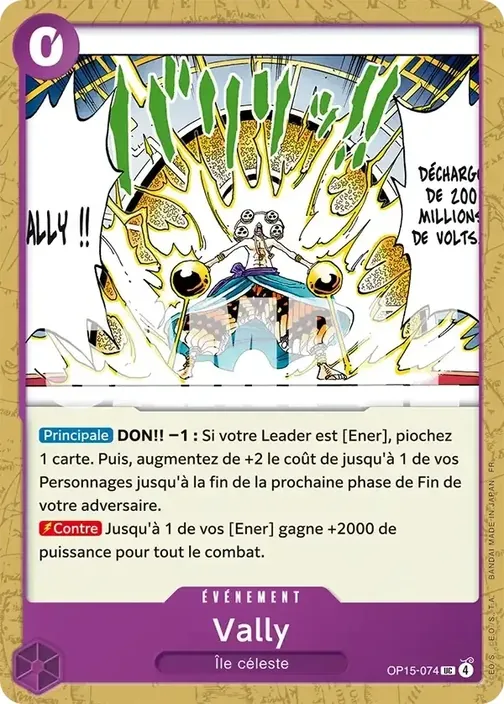 Carte One Piece française OP15-074 Vally