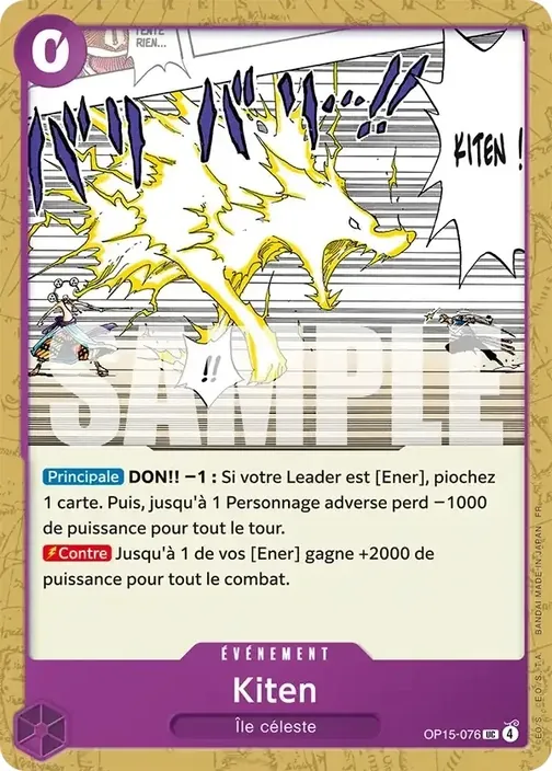 Carte One Piece française OP15-076 Kiten