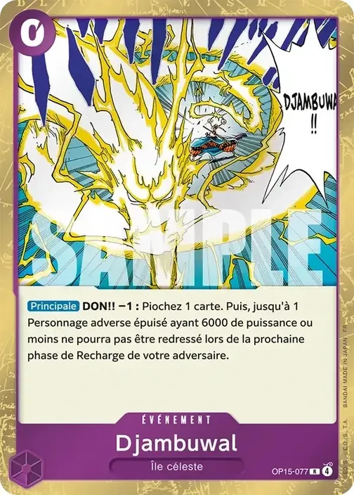 Carte One Piece française OP15-077 Djambuwal