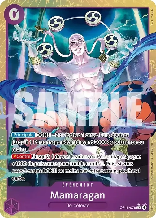Carte One Piece française OP15-078 Mamaragan (version 2)
