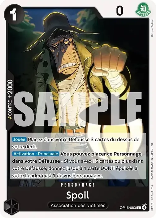 Carte One Piece française OP15-083 Spoil