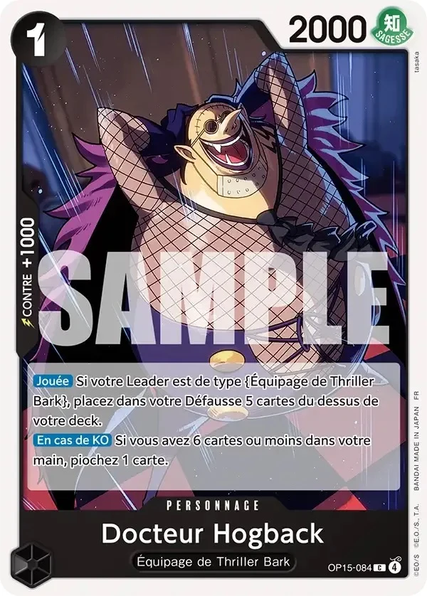 Carte One Piece française Docteur Hogback OP15-084 C