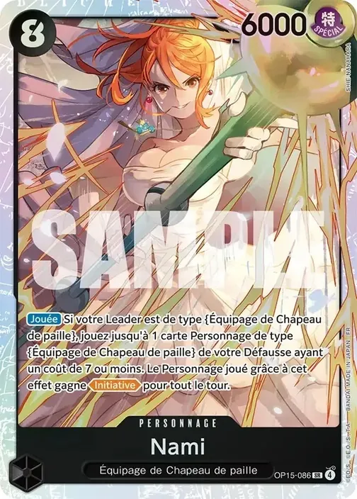 Carte One Piece française OP15-086 Nami
