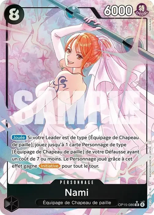 Carte One Piece française OP15-086 Nami (version 2)