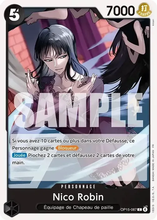 Carte One Piece française OP15-087 Nico Robin