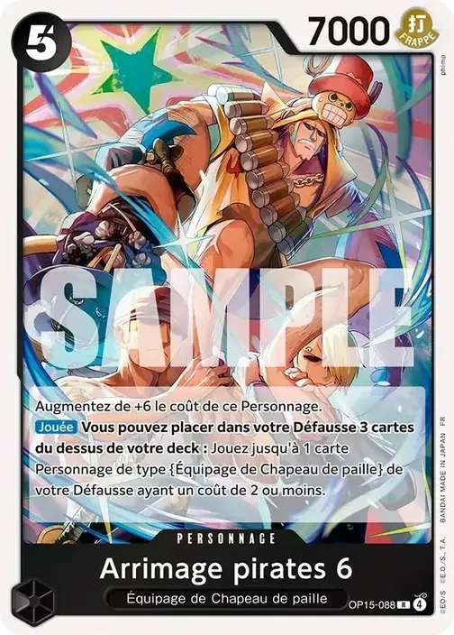 Carte One Piece française OP15-088 Arrimage pirates 6