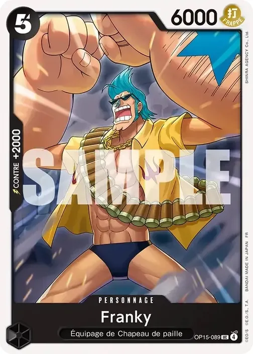 Carte One Piece française OP15-089 Franky