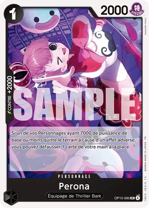 Carte One Piece française OP15-090 Perona