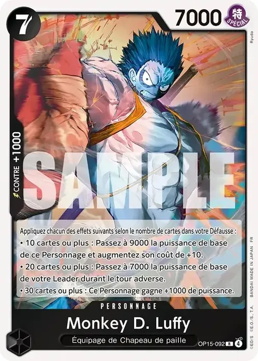 Carte One Piece française OP15-092 Monkey D. Luffy