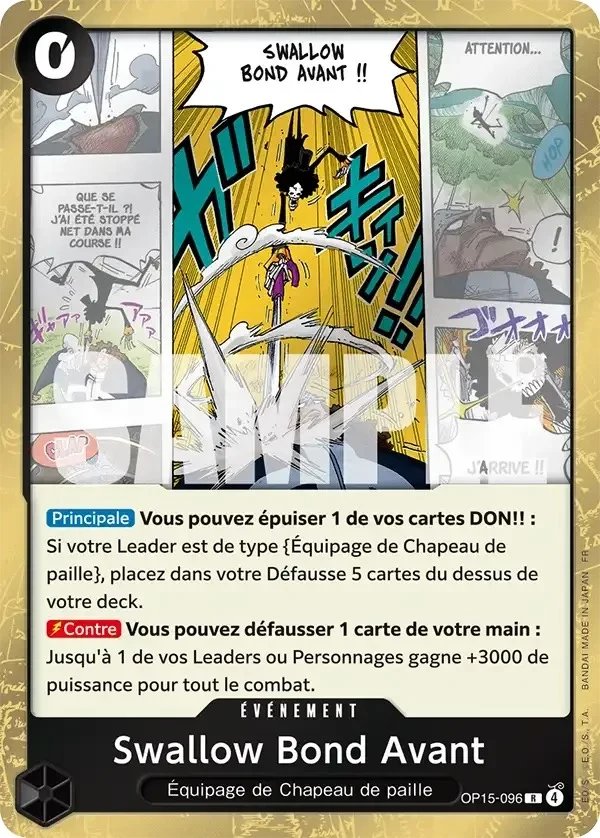 Carte One Piece française Swallow Bond Avant OP15-096 R