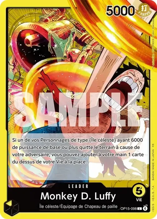 Carte One Piece française OP15-098 Monkey D. Luffy