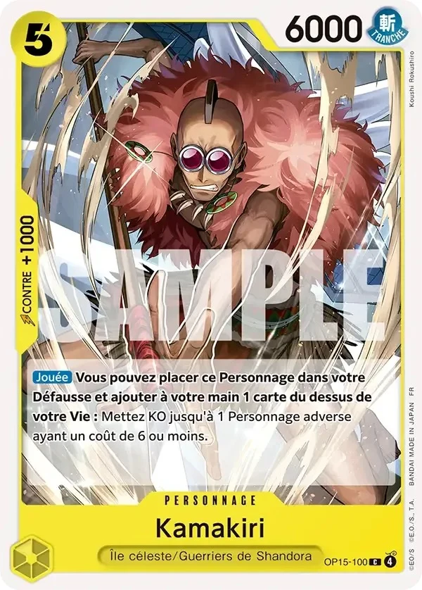 Carte One Piece française Kamakiri OP15-100 C
