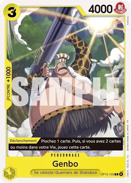 Carte One Piece française OP15-103 Genbo