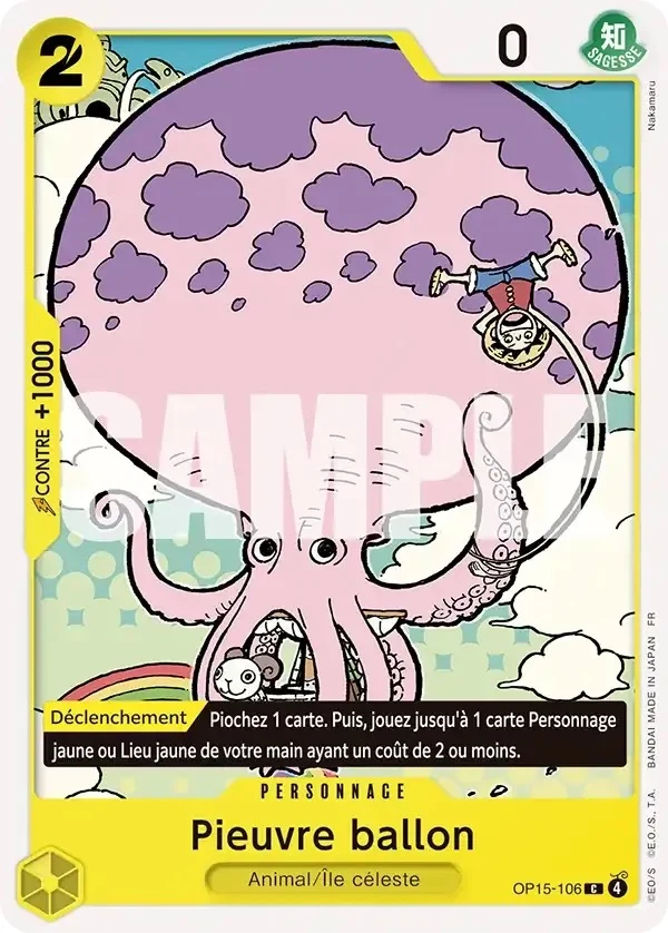 Carte One Piece française Pieuvre ballon OP15-106 C