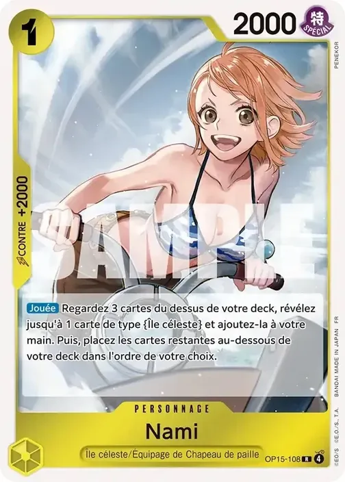 Carte One Piece française OP15-108 Nami