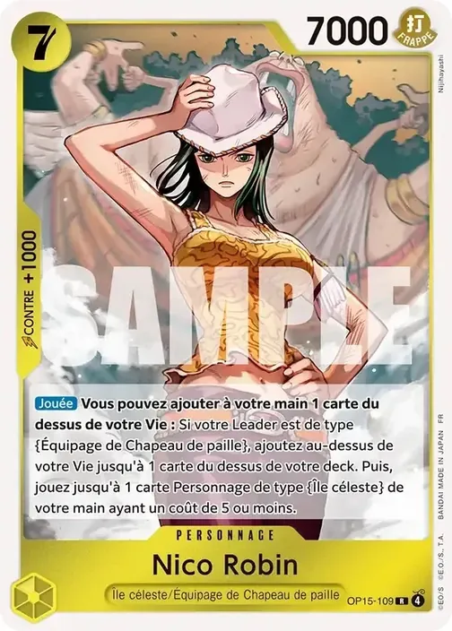 Carte One Piece française OP15-109 Nico Robin