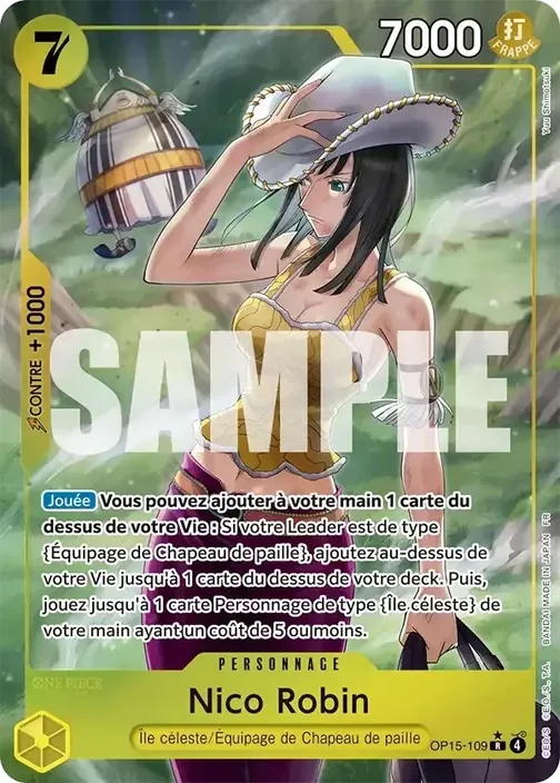 Carte One Piece française OP15-109 Nico Robin (version 2)