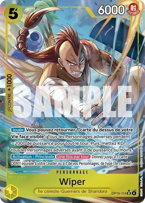 Carte One Piece française OP15-114 Wiper (version 2)