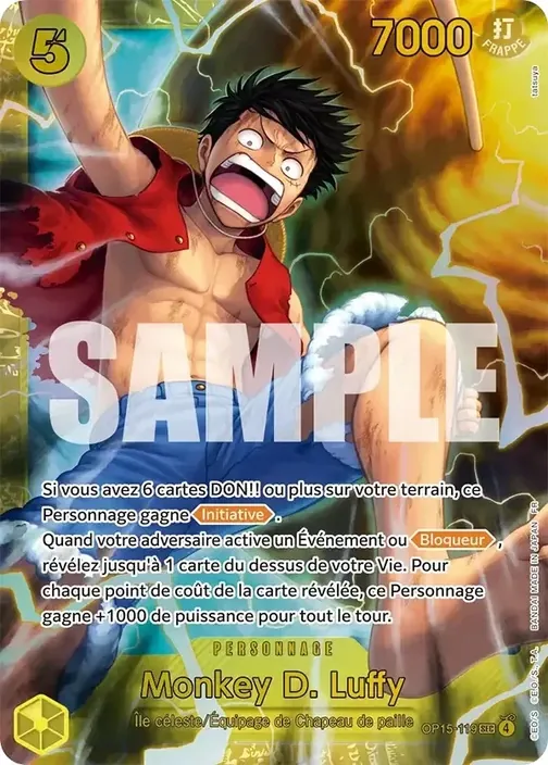 Carte One Piece française OP15-119 Monkey D. Luffy