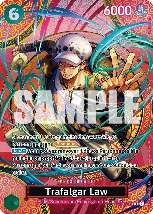 Carte One Piece française Trafalgar Law OP13-031 SP