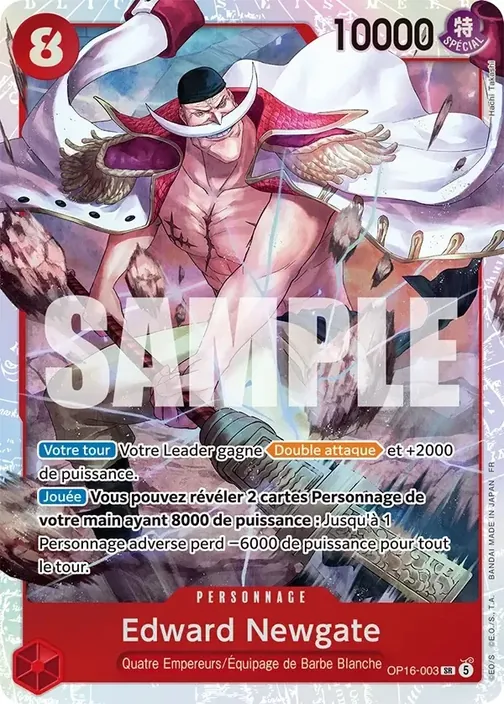 Carte One Piece française OP16-003 Edward Newgate