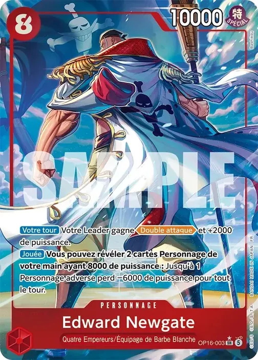 Carte One Piece française OP16-003 Edward Newgate (version 2)