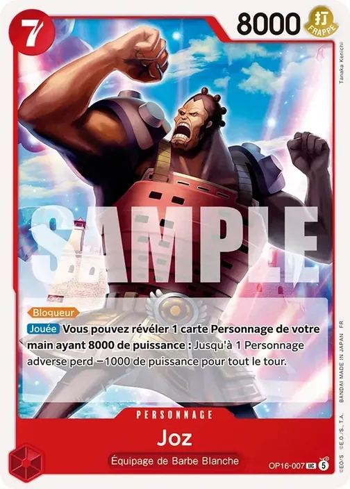 Carte One Piece française OP16-007 Joz