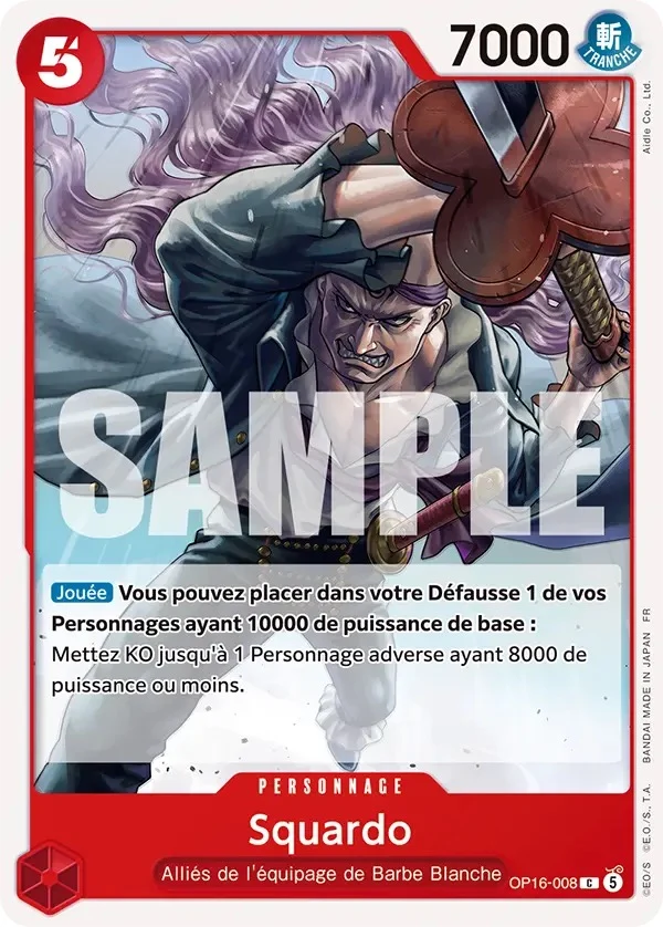 Carte One Piece française Squardo OP16-008 C