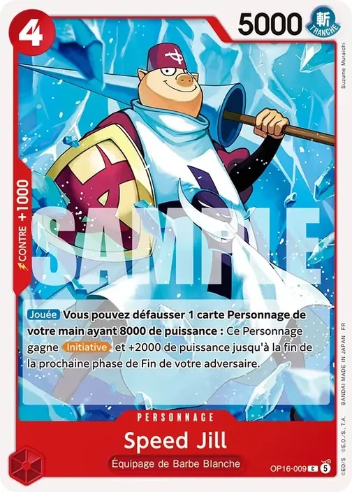 Carte One Piece française OP16-009 Speed Jill