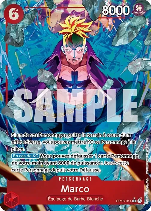 Carte One Piece française OP16-014 Marco (version 2)