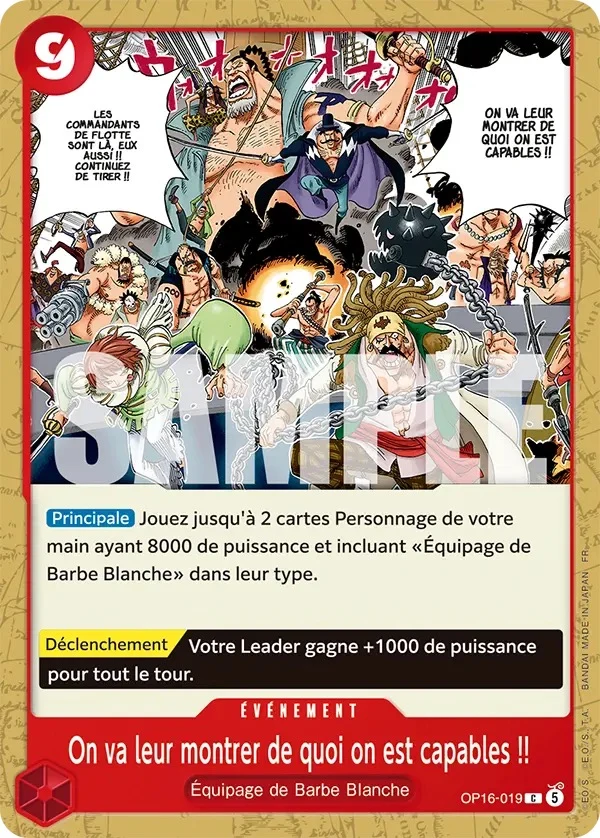 Carte One Piece française On va leur montrer de quoi on est capables !! OP16-019 C