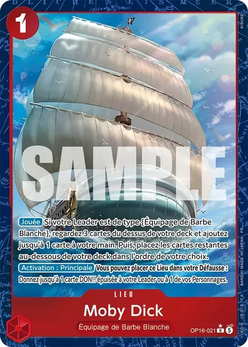 Carte One Piece française OP16-021 Moby Dick (version 2)