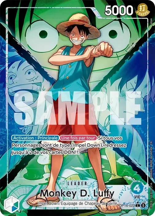 Carte One Piece française OP16-022 Monkey D. Luffy (version 2)