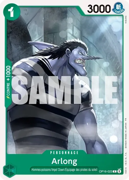 Carte One Piece française OP16-023 Arlong