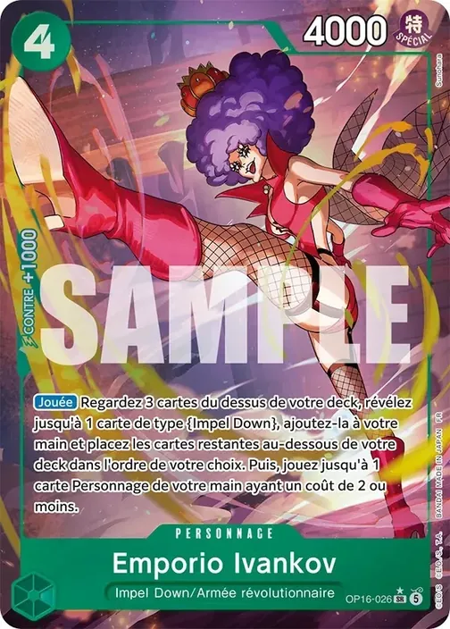Carte One Piece française OP16-026 Emporio Ivankov (version 2)