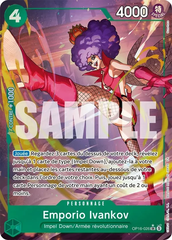 Carte One Piece française Emporio Ivankov OP16-026 SR
