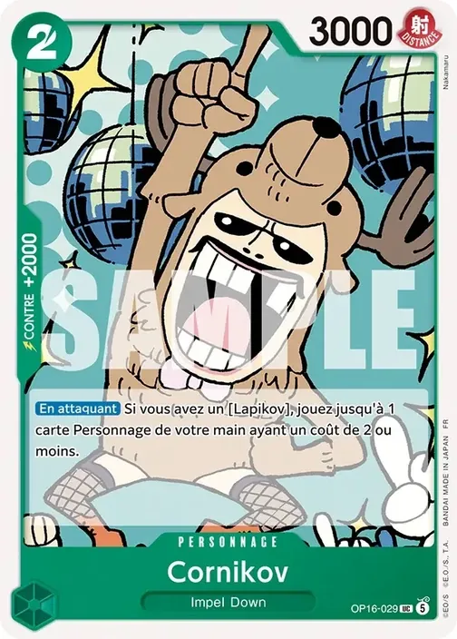 Carte One Piece française OP16-029 Cornikov