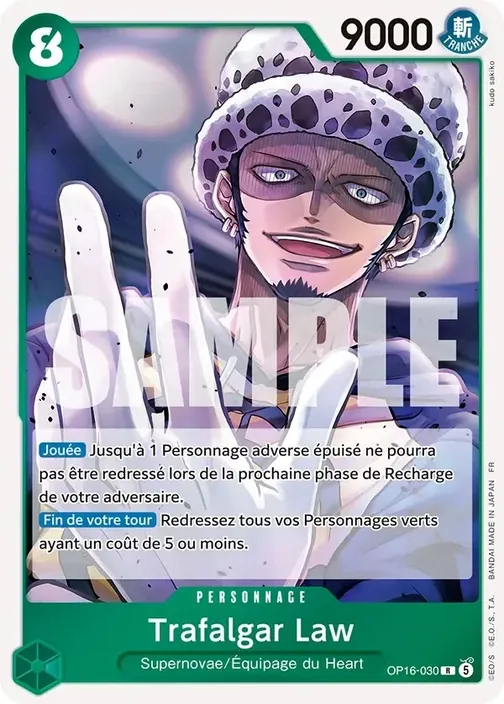 Carte One Piece française OP16-030 Trafalgar Law