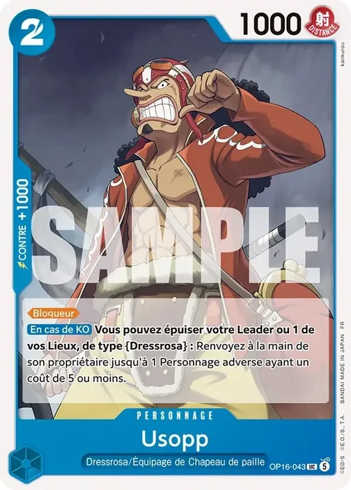 Carte One Piece française OP16-043 Usopp