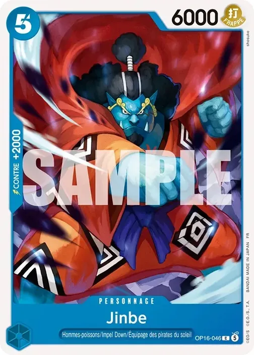 Carte One Piece française OP16-046 Jinbe