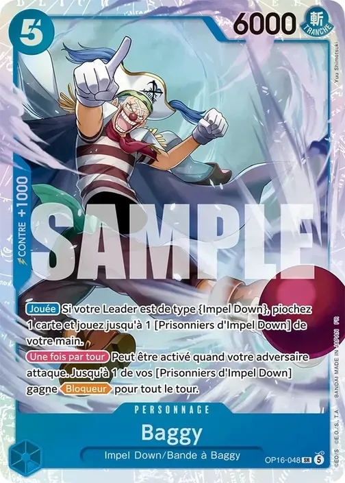 Carte One Piece française OP16-048 Baggy