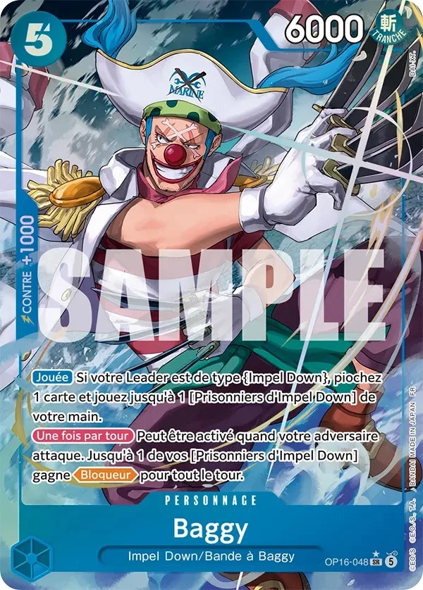 Carte One Piece française Baggy OP16-048 SR