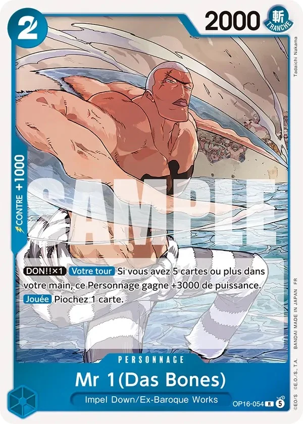 Carte One Piece française Mr 1(Das Bones) OP16-054 R