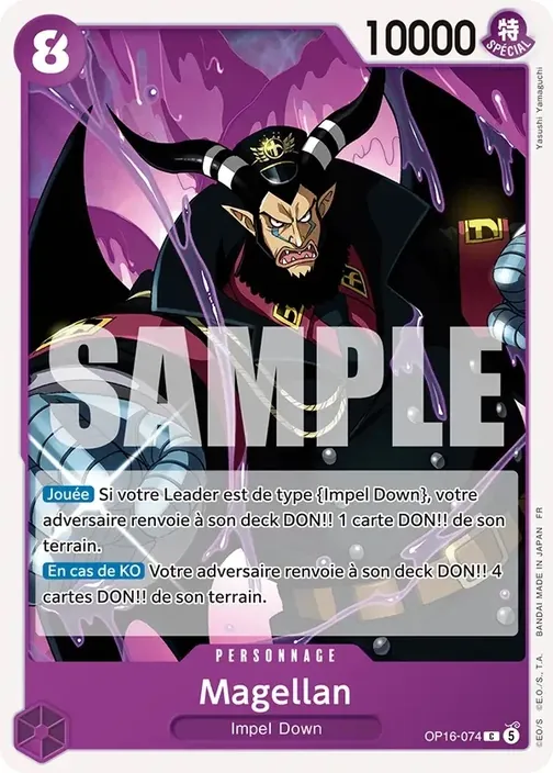 Carte One Piece française OP16-074 Magellan
