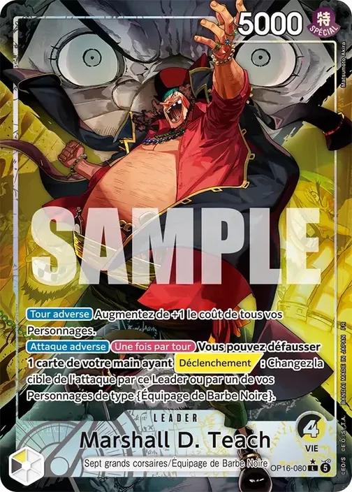 Carte One Piece française OP16-080 Marshall D. Teach (version 2)