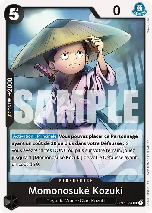 Carte One Piece française OP16-084 Momonosuké Kozuki
