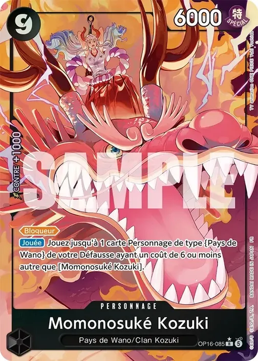 Carte One Piece française OP16-085 Momonosuké Kozuki (version 2)