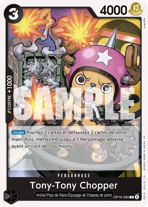 Carte One Piece française OP16-090 Tony-Tony Chopper