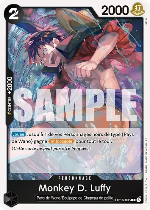 Carte One Piece française OP16-095 Monkey D. Luffy