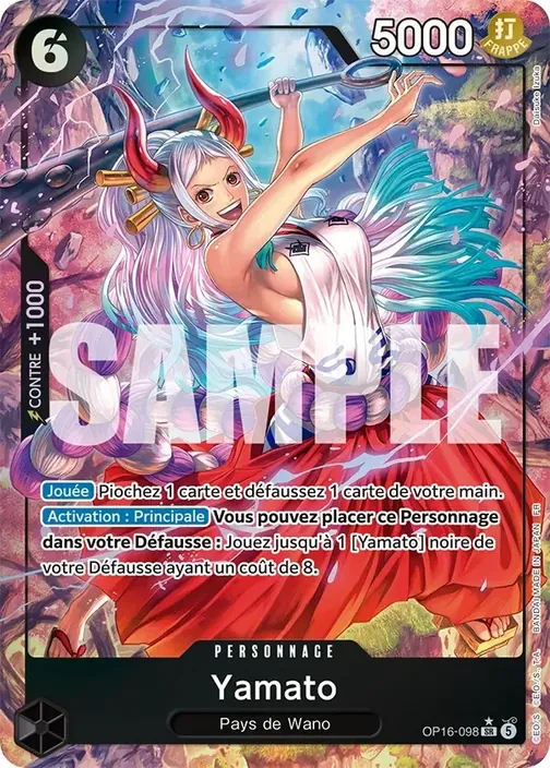 Carte One Piece française OP16-098 Yamato (version 2)